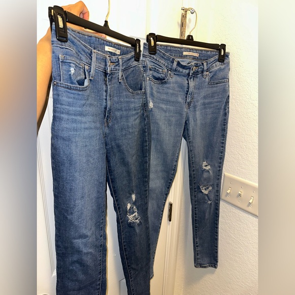Levi Strauss Skinny Jeans Bundle Size 26 | 721 & 711 | Distressed Stretch Denim - Picture 12 of 17